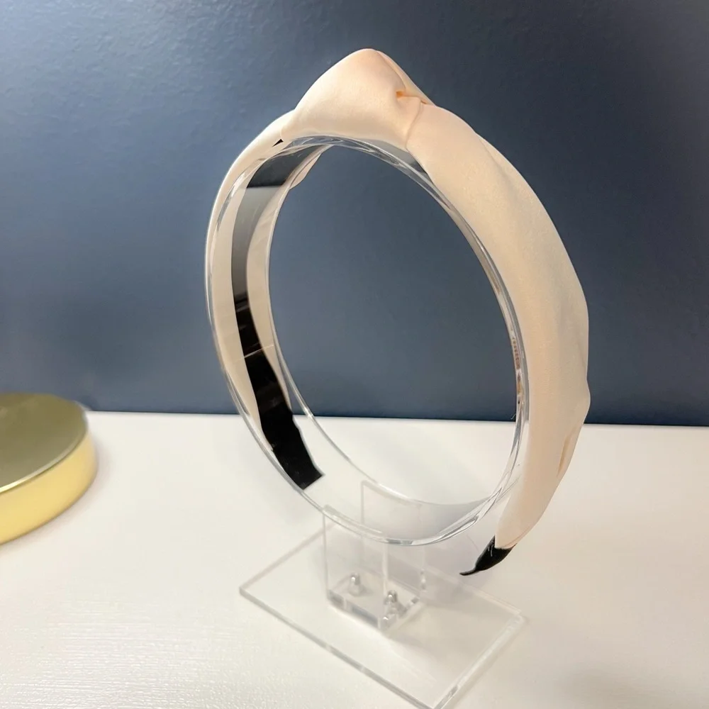 Ivory Satin Knotted Headband